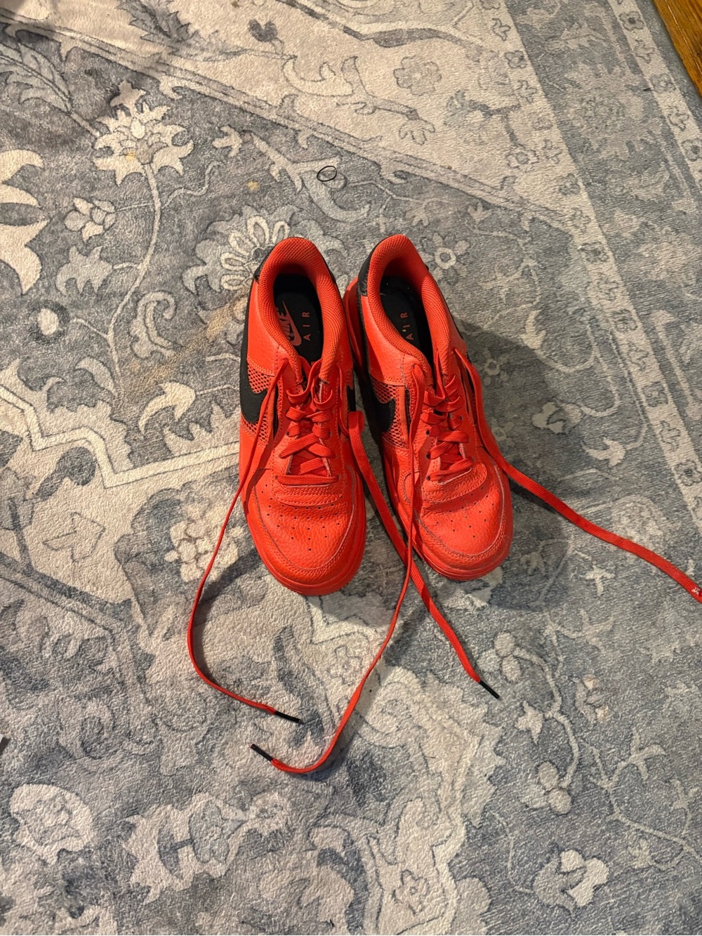 Women's Red Athletic Sneakers with Black Swoosh - Comfortable Everyday Style